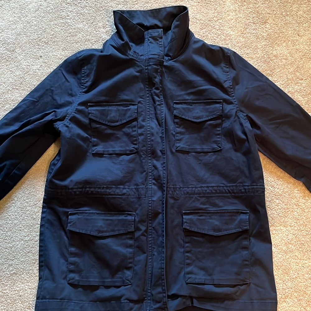 Medium Navy Blue Amazon Essentials Utility Coat - image 5